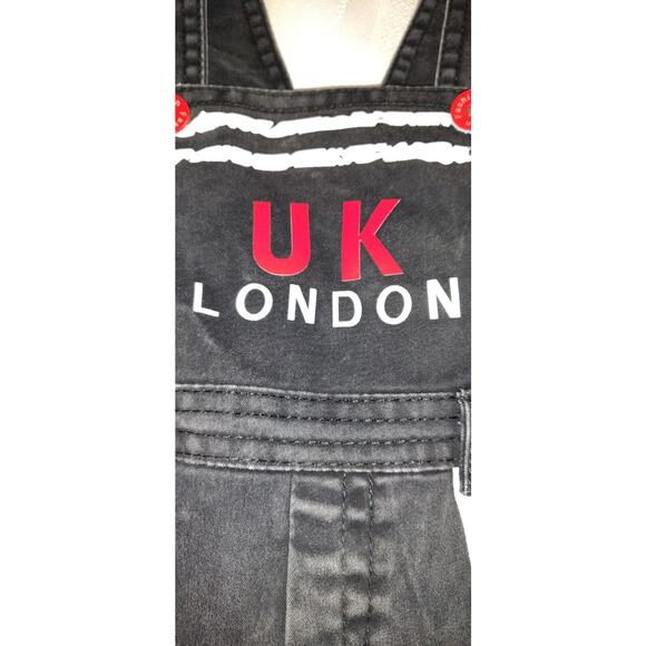 Highsbury Baby Black Overalls City Boy London UK Dungarees Newborn 0-6 Months - Picture 6 of 11